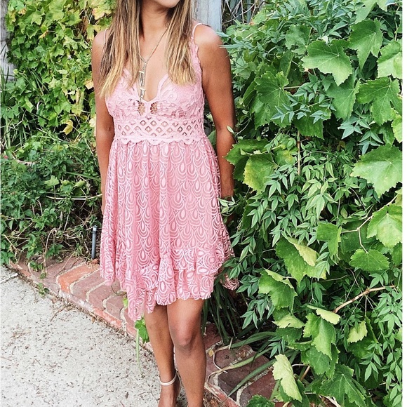 Free people Women’s Pink Adella summer mini dress - Picture 2 of 6